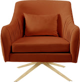 Pamela Velvet Swivel Accent Chair