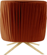Pamela Velvet Swivel Accent Chair