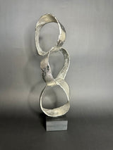 Stacked Sculpture - Gold/Silver - 20"H