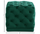 Delta Velvet Ottoman
