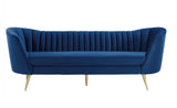 Tufted Curved Performance Velvet Sofa