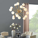 Constellation Glass and Brass Pendant Chandelier