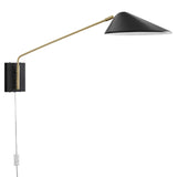 Swing Arm Wall Sconce in Black