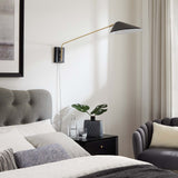 Swing Arm Wall Sconce in Black
