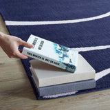 5x8 Area Rug in Navy and Ivory