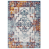 Distressed Geometric Southwestern Aztec Indoor/Outdoor Area Rug