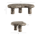 Faux Marble Irregular Coffee Table