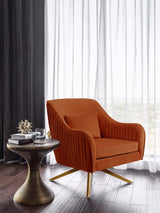 Pamela Velvet Swivel Accent Chair