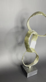Stacked Sculpture - Gold/Silver - 20"H