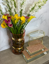 Rose Gold Glitter Box set of (2)