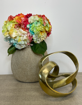 Beaded Gold Vase