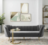 Tufted Curved Performance Velvet Sofa