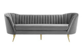 Tufted Curved Performance Velvet Sofa