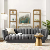Vertical Channel Tufted Sofa - 88.5"