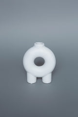 Black Donut Vase 7"