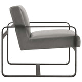 Winston Faux Leather Armchair in Gray