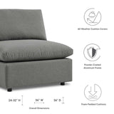 Patio Armless Chair in Charcoal