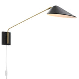 Swing Arm Wall Sconce in Black