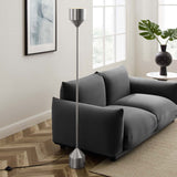 Standing Floor Lamp in Silver