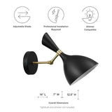 Wall Sconce in Black
