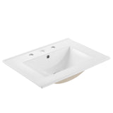 24" Wall-Mount Bathroom Vanity in Gray White