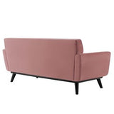 Tufted Performance Velvet Loveseat in Dusty Rose