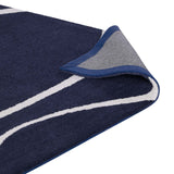 5x8 Area Rug in Navy and Ivory
