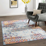 Abstract Diamond Moroccan Trellis Indoor/Outdoor Area Rug