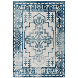 Distressed Geometric Southwestern Aztec Indoor/Outdoor Area Rug