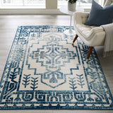 Distressed Geometric Southwestern Aztec Indoor/Outdoor Area Rug